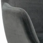 Fast taburet med polstret sæde og stålbund lavet i Italien - Arona Viadurini