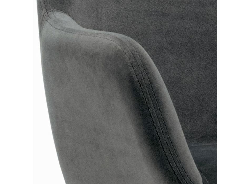 Fast taburet med polstret sæde og stålbund lavet i Italien - Arona Viadurini
