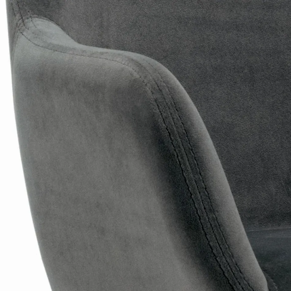 Fast taburet med polstret sæde og stålbund lavet i Italien - Arona Viadurini