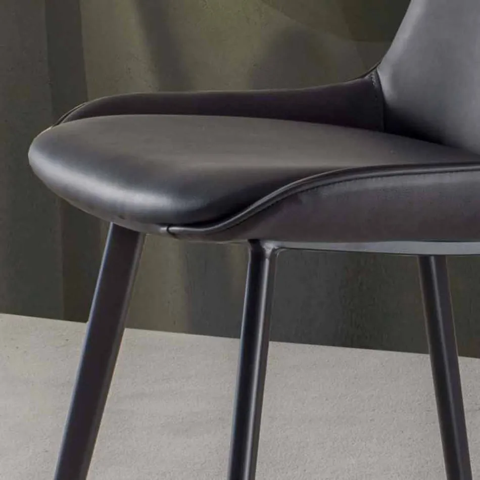 Fast afføring H 65 cm, Struktur med 4 metalben - Ines Viadurini