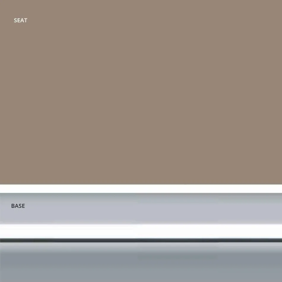 Fast afføring i øko-læder, moderne design H 65 cm - Alina Viadurini