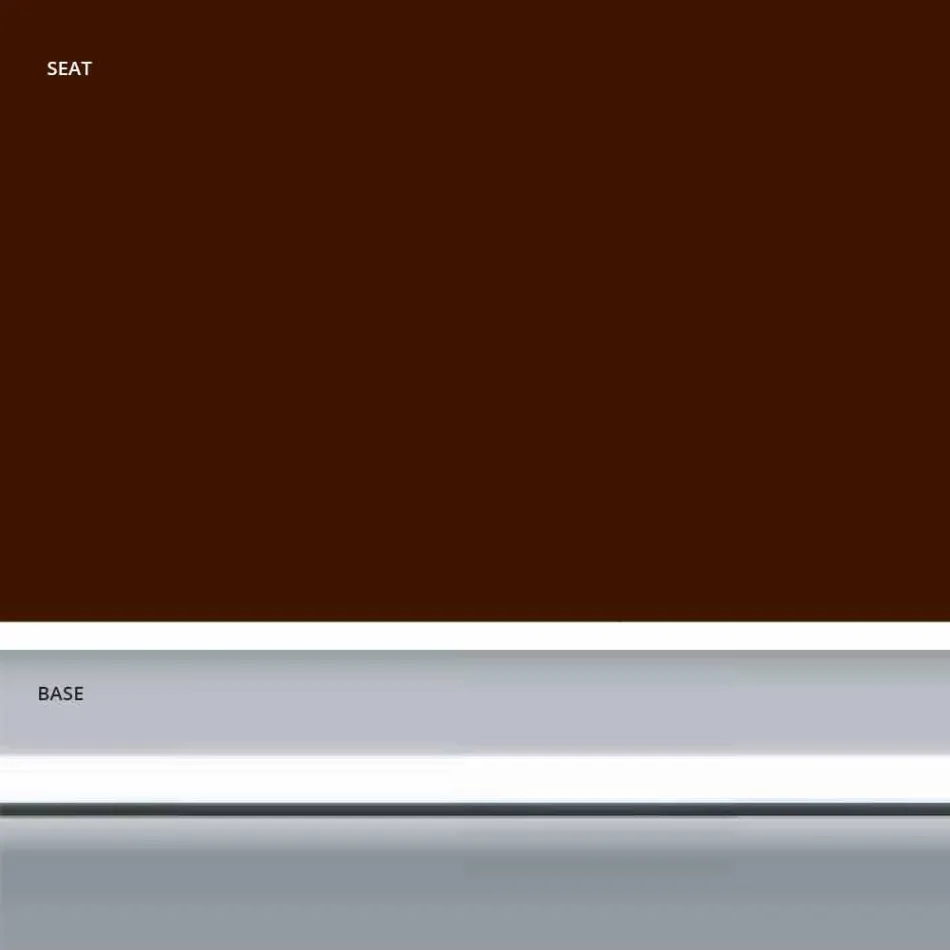 Fast afføring i øko-læder, moderne design H 65 cm - Alina Viadurini