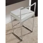 Fast afføring i øko-læder, moderne design H 65 cm - Alina Viadurini