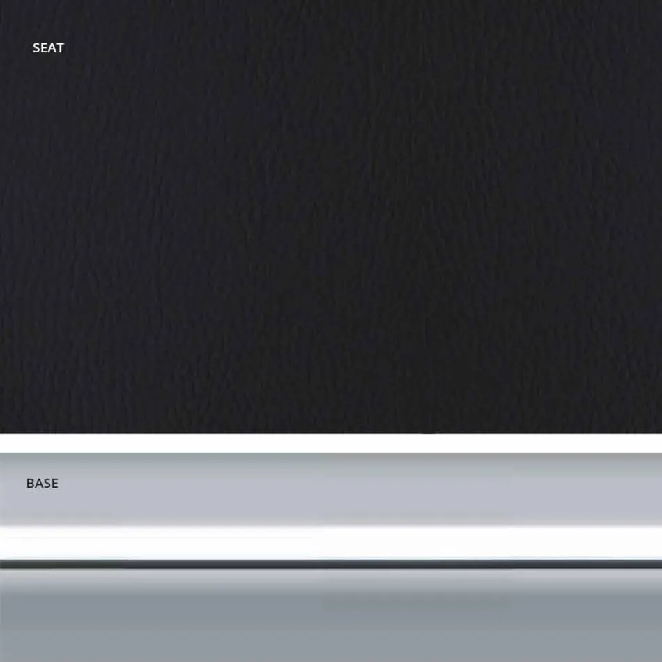 Fast afføring i øko-læder, moderne design H 65 cm - Alina Viadurini