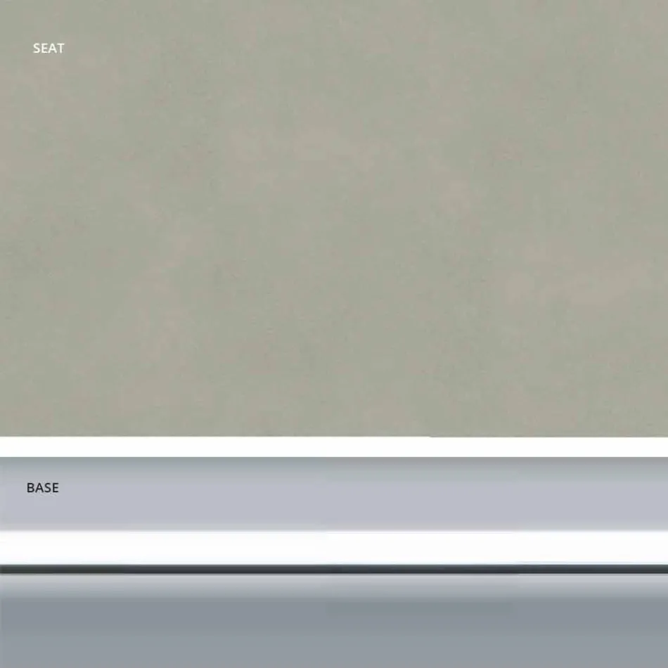 Fast afføring i øko-læder, moderne design H 65 cm - Alina Viadurini