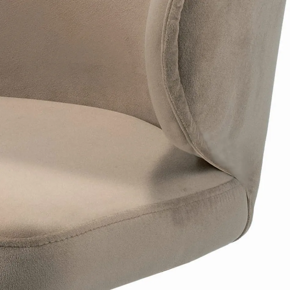 Drejelig skammel med fløjlssæde og stålbase Fremstillet i Italien - Adria Viadurini