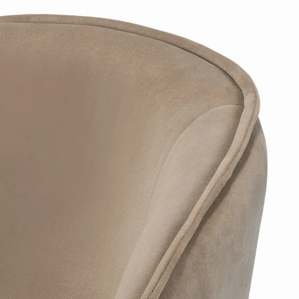 Drejelig skammel med fløjlssæde og stålbase Fremstillet i Italien - Adria Viadurini