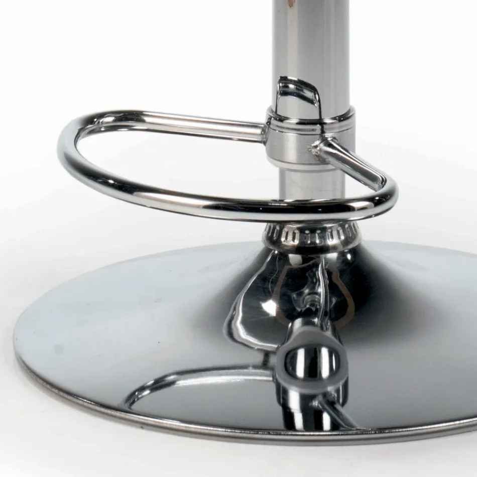 Drejelig skammel med fløjlssæde og stålbase Fremstillet i Italien - Adria Viadurini