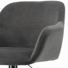 Drejelig skammel med polstret sæde og stålbund lavet i Italien - Arona Viadurini