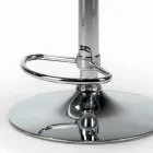 Drejelig skammel med polstret sæde og stålbund lavet i Italien - Arona Viadurini