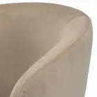 Drejelig og højdejusterbar skammel i fløjl og stål - Alassio Viadurini