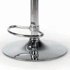 Drejelig og højdejusterbar skammel i fløjl og stål - Alassio Viadurini