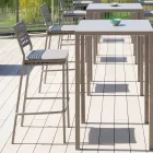 Stabelbar udendørs skammel i malet stål Fremstillet i Italien - Nilda Viadurini