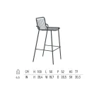 Stabelbar udendørs skammel i metal Made in Italy 2 stk - Vikas Viadurini