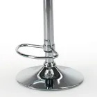 Taburet i øko-læder og stål med gaslift Fremstillet i Italien - Lorenza Viadurini