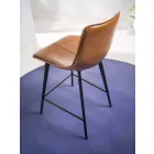 Taburet i kunstlæder Effekt H 80, base 4 ben - Ovid Viadurini