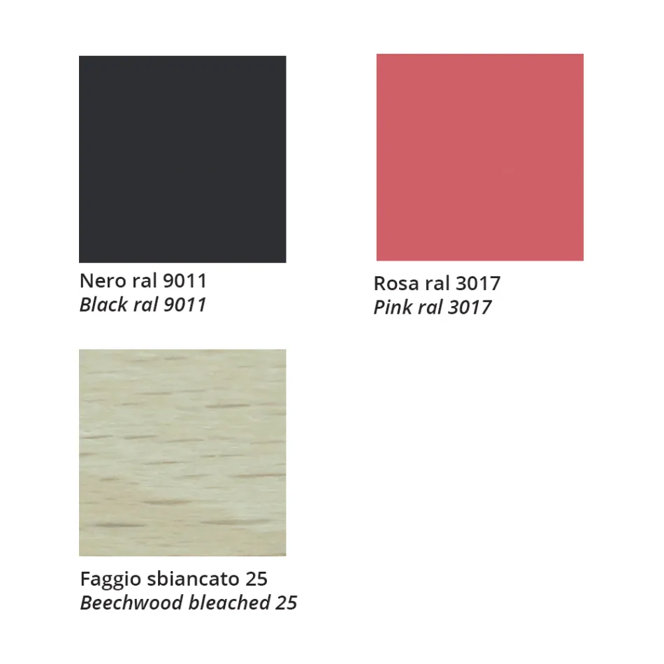 Taburet i massiv bøg med stofsæde. Made in Italy - Regensburg Viadurini