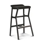 Taburet i massiv bøg med stofsæde. Made in Italy - Regensburg Viadurini