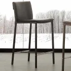 Moderne skammel i metal og stål og øko-læder fremstillet i Italien Prato Viadurini