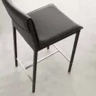 Moderne skammel i metal og stål og øko-læder fremstillet i Italien Prato Viadurini