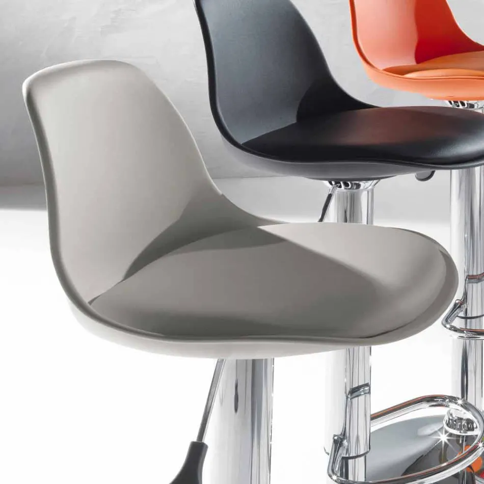 Polypropylen skammel, moderne design og løftbar - lyserød Viadurini