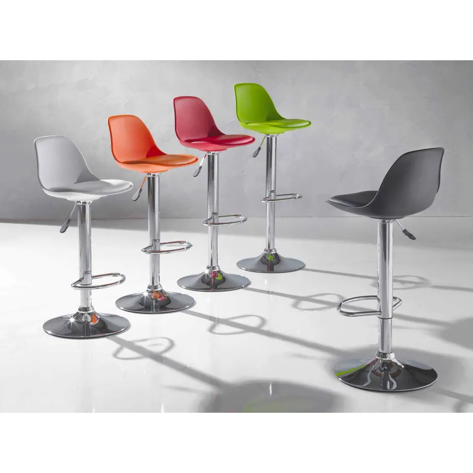 Polypropylen skammel, moderne design og løftbar - lyserød Viadurini