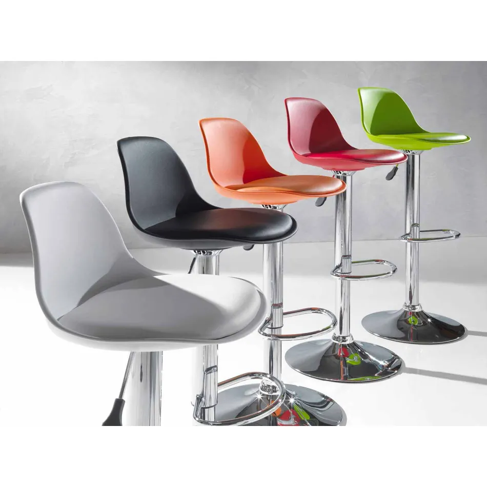 Polypropylen skammel, moderne design og løftbar - lyserød Viadurini