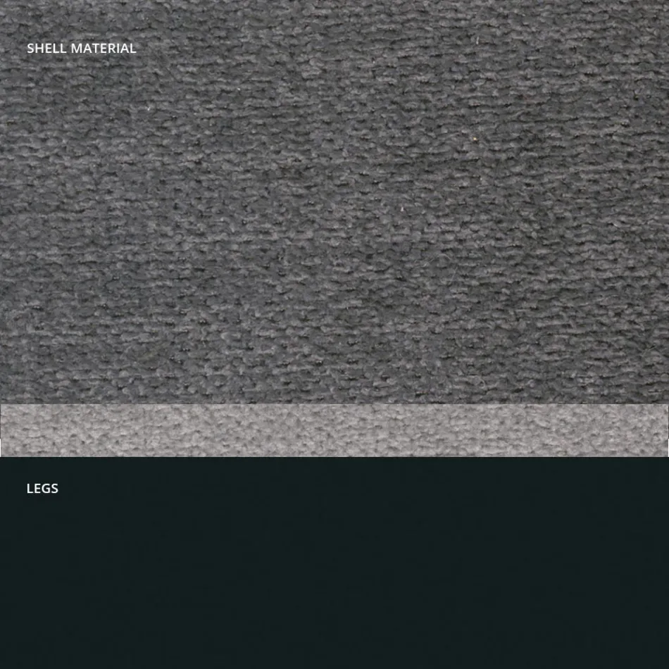 Taburet i stof og antracitmetal Design lavet i Italien - Marianet Viadurini