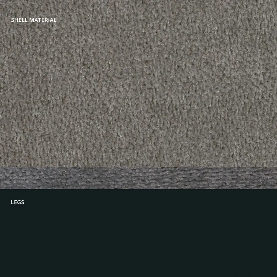 Taburet i stof og antracitmetal Design lavet i Italien - Marianet Viadurini