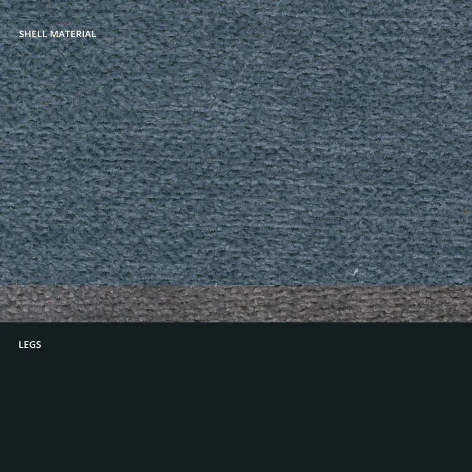 Taburet i stof og antracitmetal Design lavet i Italien - Marianet Viadurini