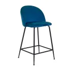 Fløjlsskammel med metalramme i forskellige overflader - Penna Viadurini