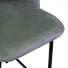 Fløjlsskammel med metalramme i forskellige overflader - Penna Viadurini