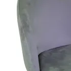 Fløjlsskammel med metalramme i forskellige overflader - Penna Viadurini