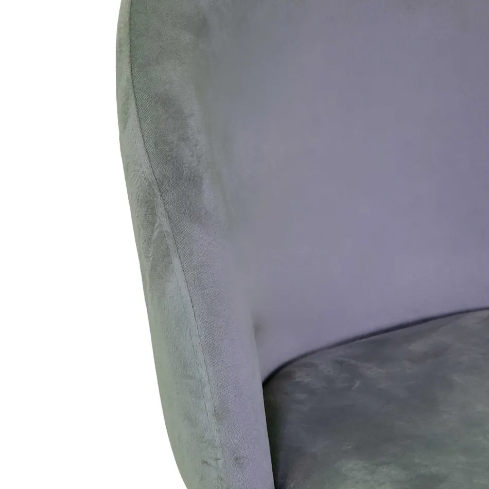 Fløjlsskammel med metalramme i forskellige overflader - Penna Viadurini