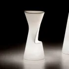 Lysende udendørs skammel i polyethylen med LED Made in Italy - Desmond Viadurini