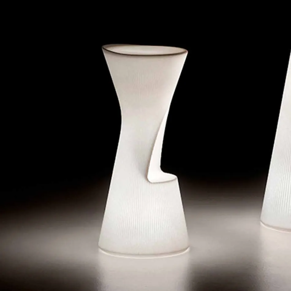 Lysende udendørs skammel i polyethylen med LED Made in Italy - Desmond Viadurini