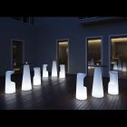 Udendørs selvlysende skammel i polyethylen med LED-lys Fremstillet i Italien - Forlina Viadurini