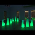Udendørs selvlysende skammel i polyethylen med LED-lys Fremstillet i Italien - Forlina Viadurini