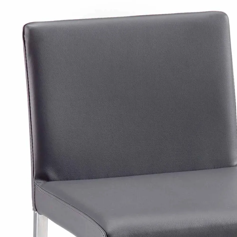 Moderne afføring i Alwyn H 94 cm økologisk læder, udelukkende fremstillet i Italien Viadurini