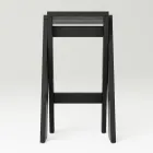 Sammenfoldelig og stabelbar skammel i massiv ask - Skriv Viadurini