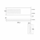Vægbruserhoved i rustfrit stål med nedbør Lavet i Italien - Net Viadurini