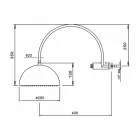 Stålklokke brusehoved med buet arm Fremstillet i Italien - Auro Viadurini