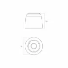 Rund tak design brusehoved i Luxolid lavet Italien, Ruda Viadurini