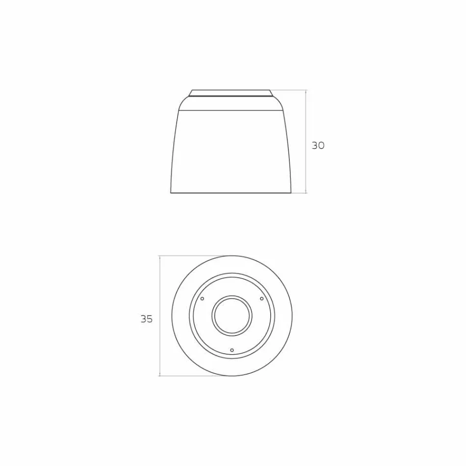 Rund tak design brusehoved i Luxolid lavet Italien, Ruda Viadurini