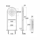 Vægbruserhoved med brusebad og vandfald Lavet i Italien - Como Viadurini
