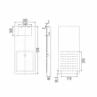 Brusehoved af stål med dobbeltstråle fremstillet i Italien - Cartesio Viadurini