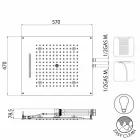 Loft brusehoved med to dyser med LED lys drøm Viadurini