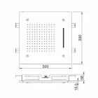 Rustfrit stål lofthoved med 3 dyser fremstillet i Italien - Frido Viadurini