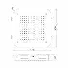 Rustfrit stål enkeltstrålehovedbruserhoved fremstillet i Italien - Elcan Viadurini