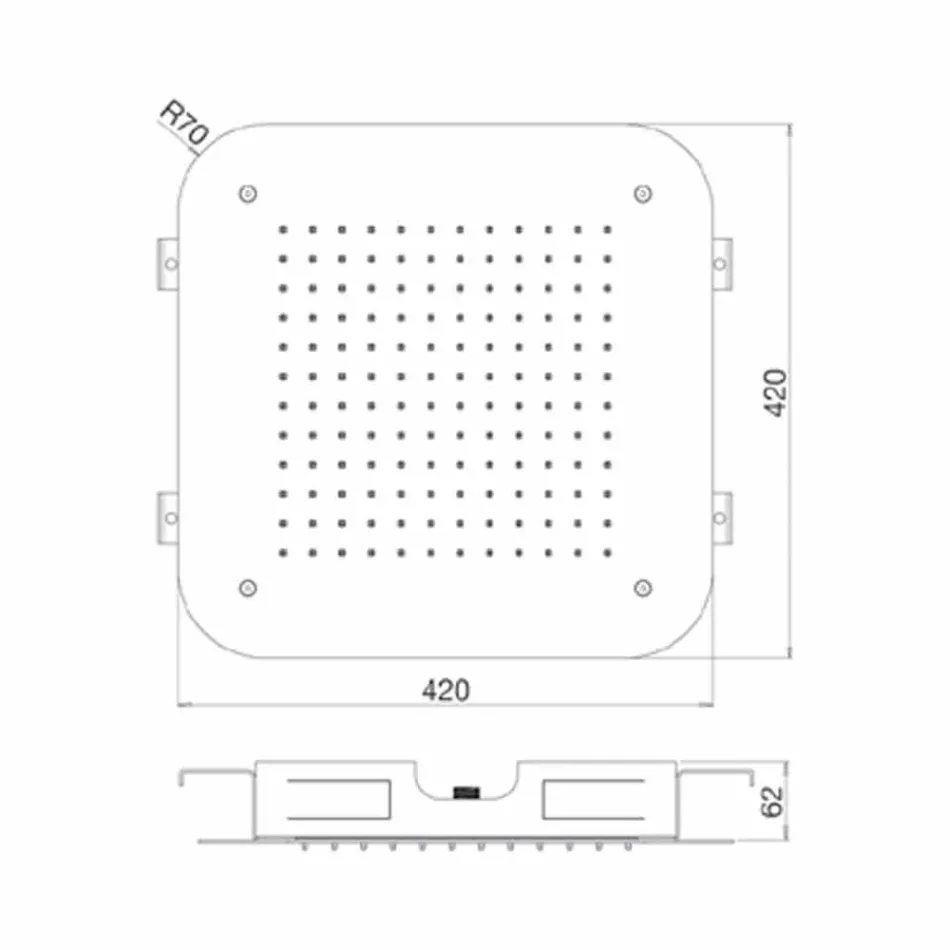 Rustfrit stål enkeltstrålehovedbruserhoved fremstillet i Italien - Elcan Viadurini